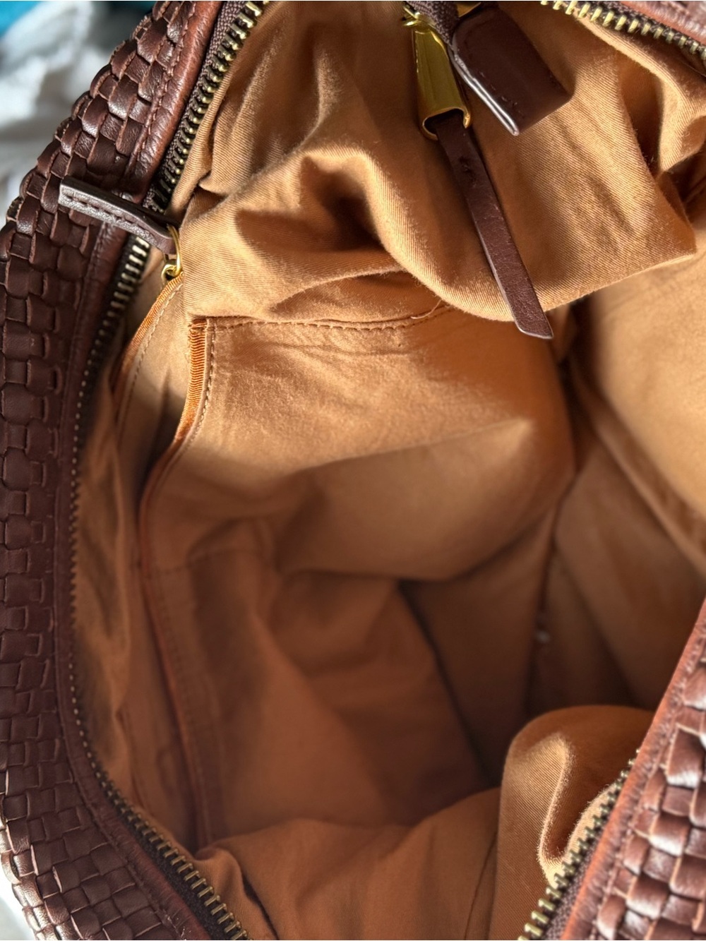 HOBO Woven Leather Tote in Brown - Picture 5 of 5